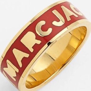 Marc Jacobs pink and gold ring - size 6